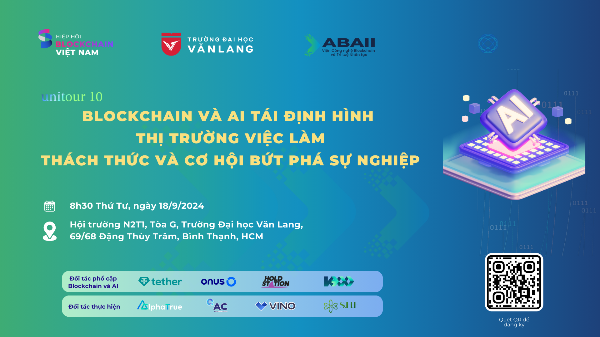 Tọa đàm “Blockchain và AI tái định hình thị trường việc làm: Thách thức và cơ hội bứt phá sự nghiệp”