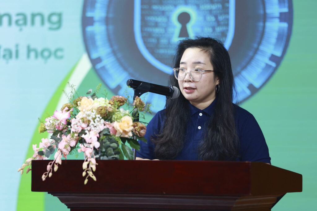 Ms. Nguyễn Thị Như Trang, an officer of the National Cybercrime Program at UNODC Vietnam, shared insights about various forms of online fraud.