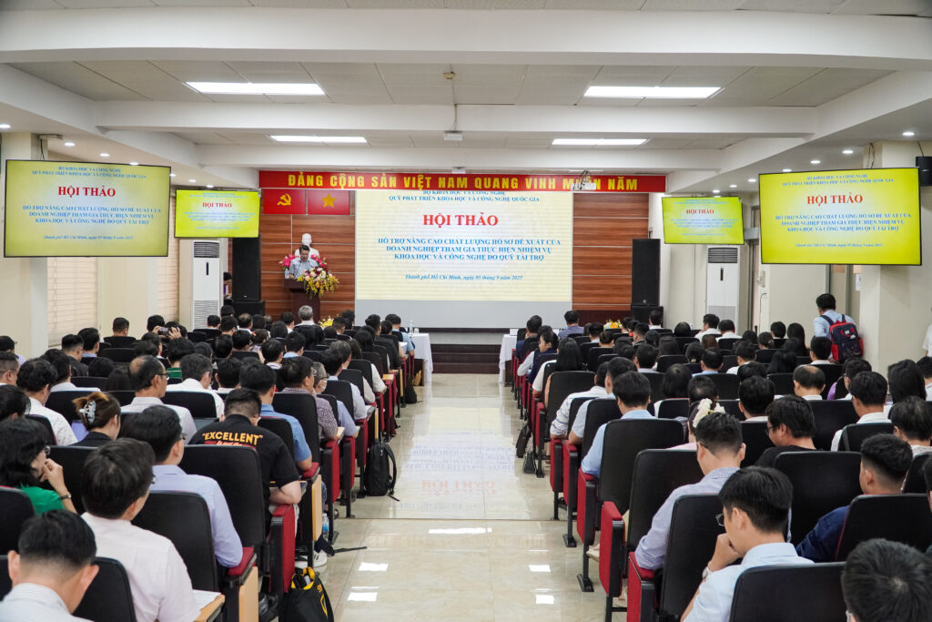 Toàn cảnh Hội thảo do Quỹ Phát triển Khoa học và Công nghệ Quốc gia (NAFOSTED) tổ chức ngày 5/9/2025 tại TPHCM.