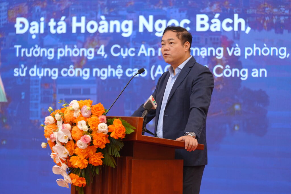 Đại tá Hoàng Ngọc Bách, Trưởng phòng 4, Cục An ninh mạng và Phòng, chống tội phạm sử dụng công nghệ cao (A05), Bộ Công an phát biểu tại Đối thoại về thí điểm sàn giao dịch tài sản mã hóa.