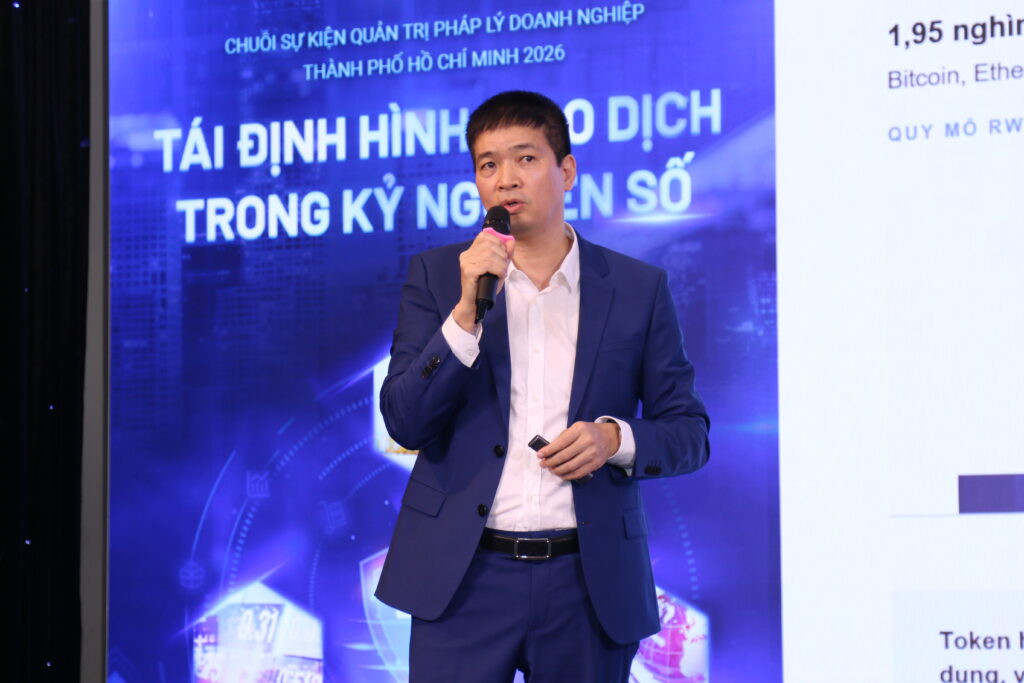Ông Phan Đức Trung phát biểu về yêu cầu xác định chủ thể, bảo toàn chứng cứ và xử lý tranh chấp trong giao dịch tài sản mã hóa.